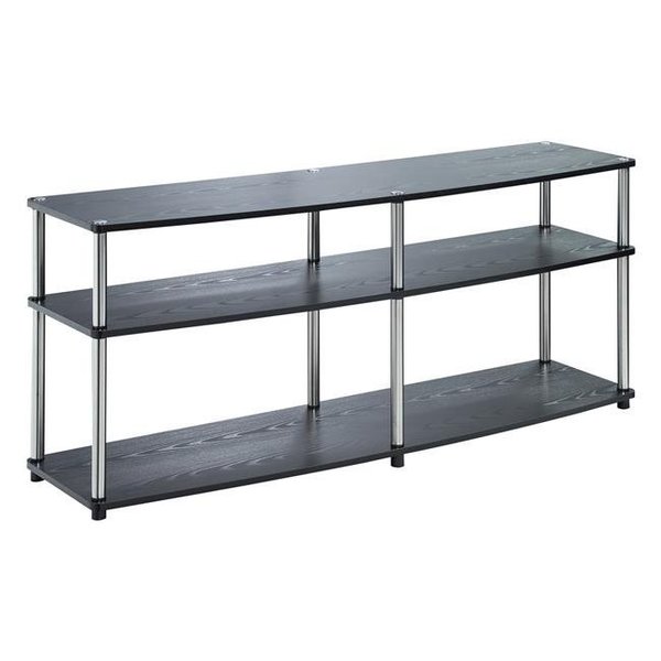 Designs2Go Designs2Go 131060BL 3 Tier 60 in. TV Stand; Black - 59 x 15.75 x 24 in. 131060BL